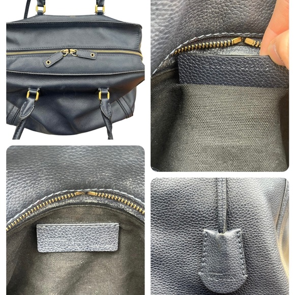 Alexander McQueen Skull Padlock Satchel Blue Leather Purse Tote Used VIEW - Picture 16 of 16